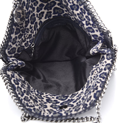 Stella McCartney Cotton Canvas Leopard Small Falabella Fold Over Tote Grey 5 of 9