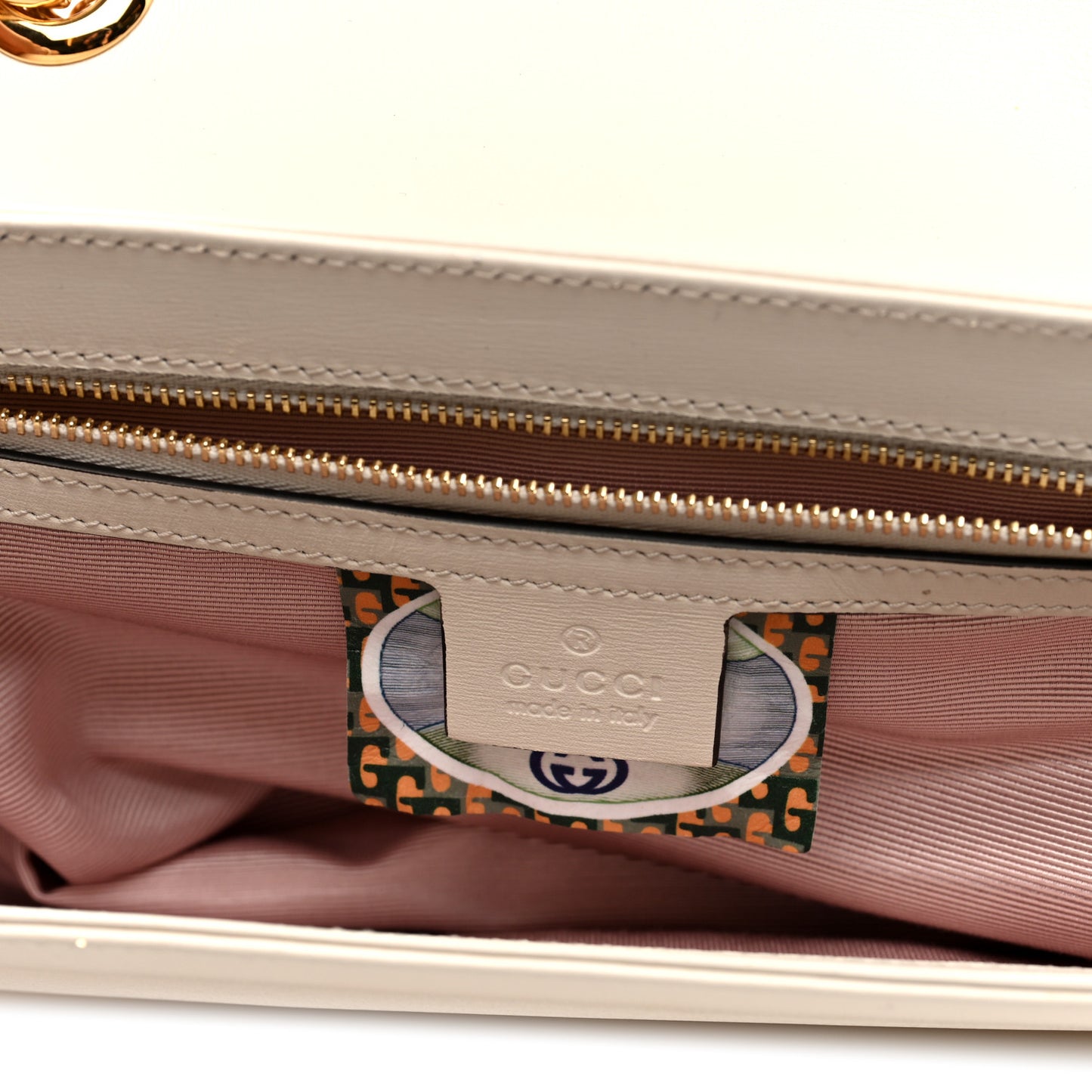 Vitello Palmellato Lux Crystal Medium Rajah Shoulder Bag Mystic White Multicolor