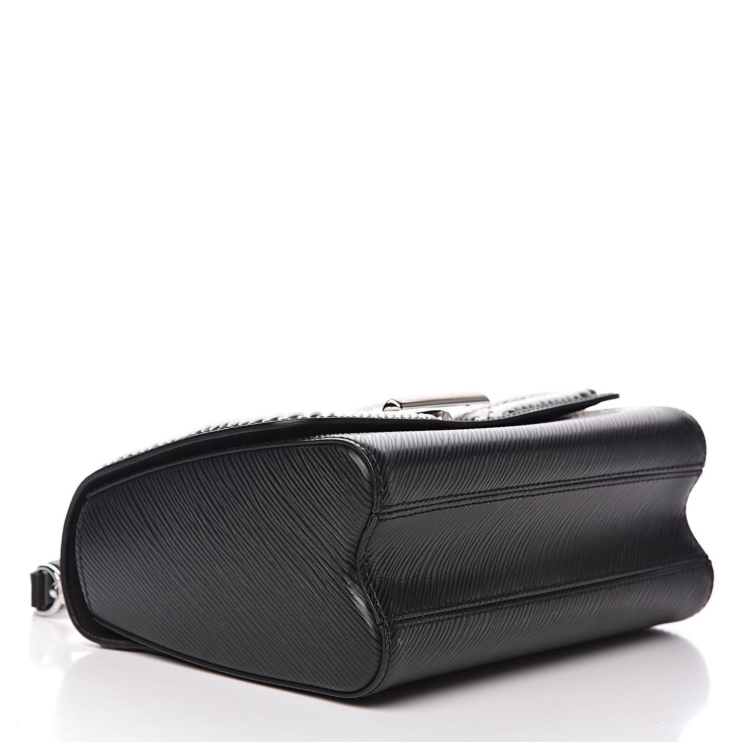 Epi Whipstitch Heart Twist Shoulder Bag MM Black