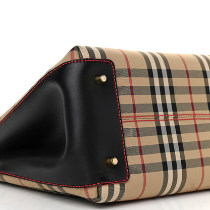 Burberry Horseferry Check Medium Ballingdon Tote Honey Black 8 of 10