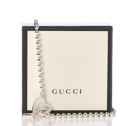 Gucci Sterling Silver Heart Toggle Necklace 6 of 6