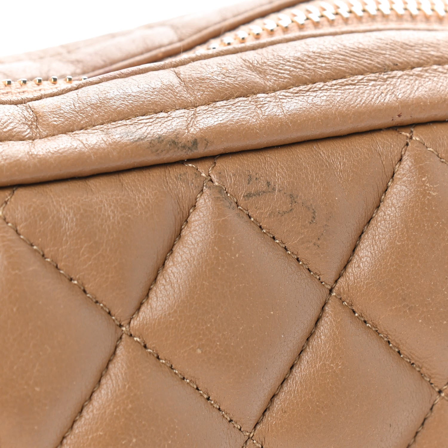 Chanel Lambskin Quilted Camera Case Beige 11 of 14