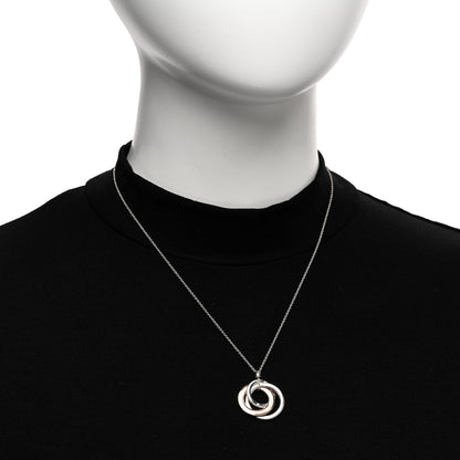 Tiffany Sterling Silver Rubedo Small Interlocking Circles Pendant Necklace 2 of 4