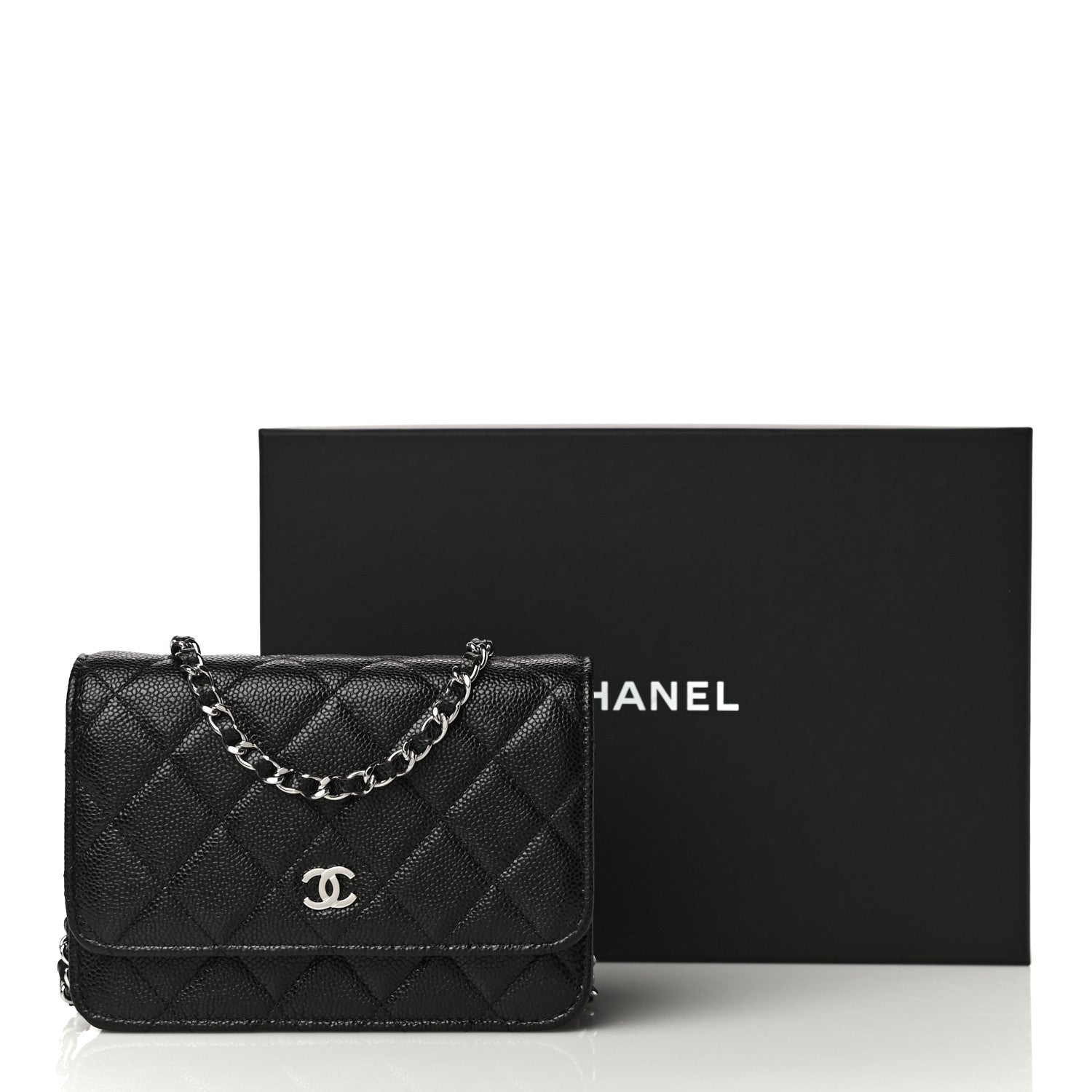 Chanel Caviar Quilted Mini Wallet On Chain WOC Black 11 of 11
