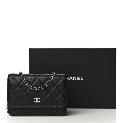 Chanel Caviar Quilted Mini Wallet On Chain WOC Black 11 of 11