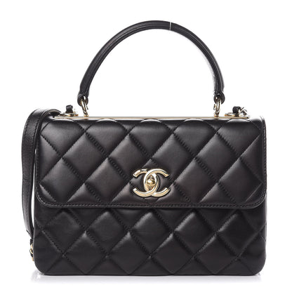 Chanel Lambskin Quilted Small Trendy CC Dual Handle Flap Bag Black 1 of 14