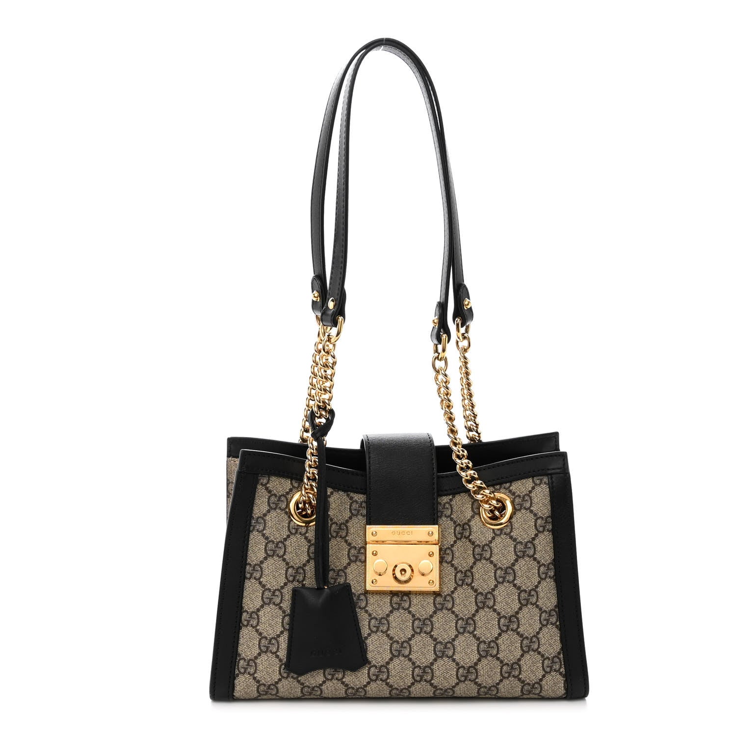 Gucci GG Supreme Monogram Small Padlock Tote Black 1 of 11