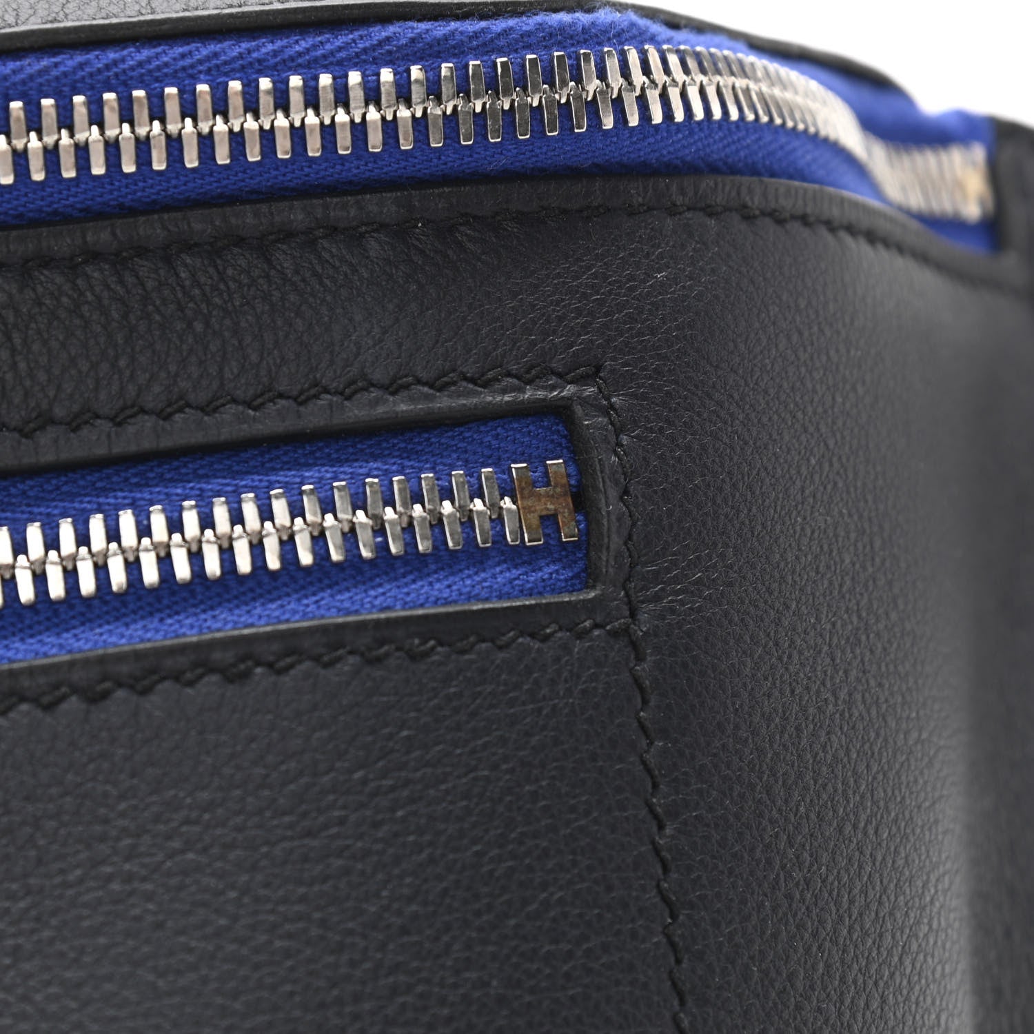 Hermes Taurillon Cristobal Cityslide Belt Bag Bleu Indigo Bleu Electrique 12 of 12