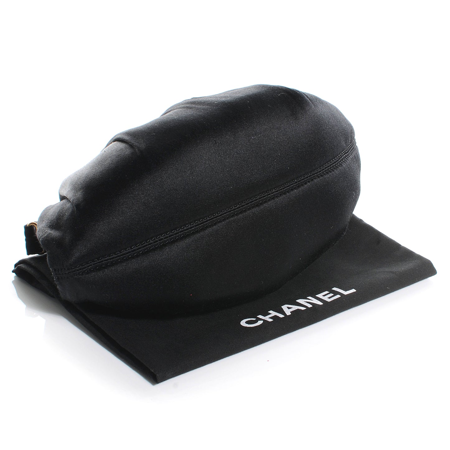 Satin Pleated Evening Clutch Bag Black