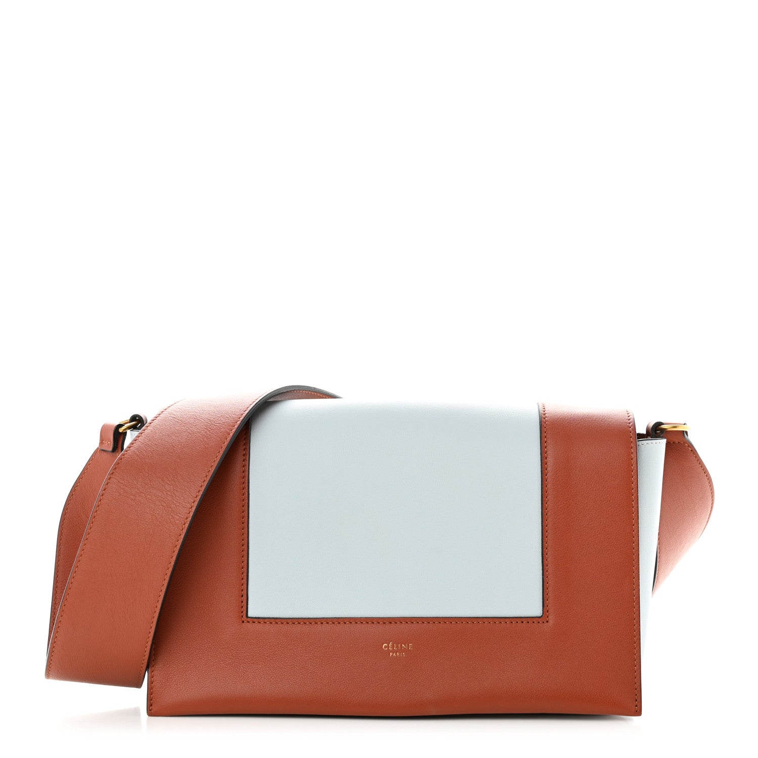 Celine Shiny Smooth Calfskin Medium Frame Shoulder Bag Maple Frost 1 of 11