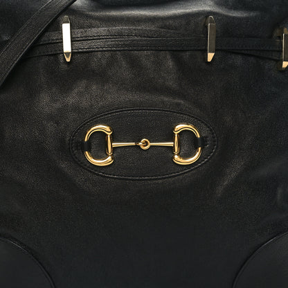 Gucci Sakai Calfskin Horsebit 1955 Cinch Top Messenger Bag Black 8 of 10