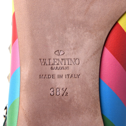 Valentino Garavani Calfskin 1973 Rockstud Cage Ballerina Flats 38.5 Multicolor 4 of 5