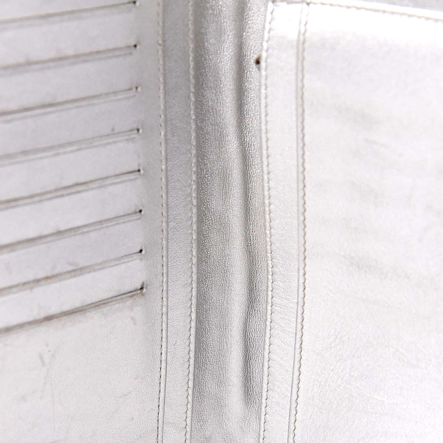 Chanel Metallic Lambskin Quilted Reissue Yen Wallet Silver 10 of 18