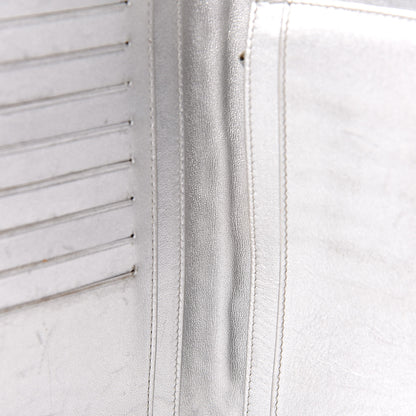 Chanel Metallic Lambskin Quilted Reissue Yen Wallet Silver 10 of 18