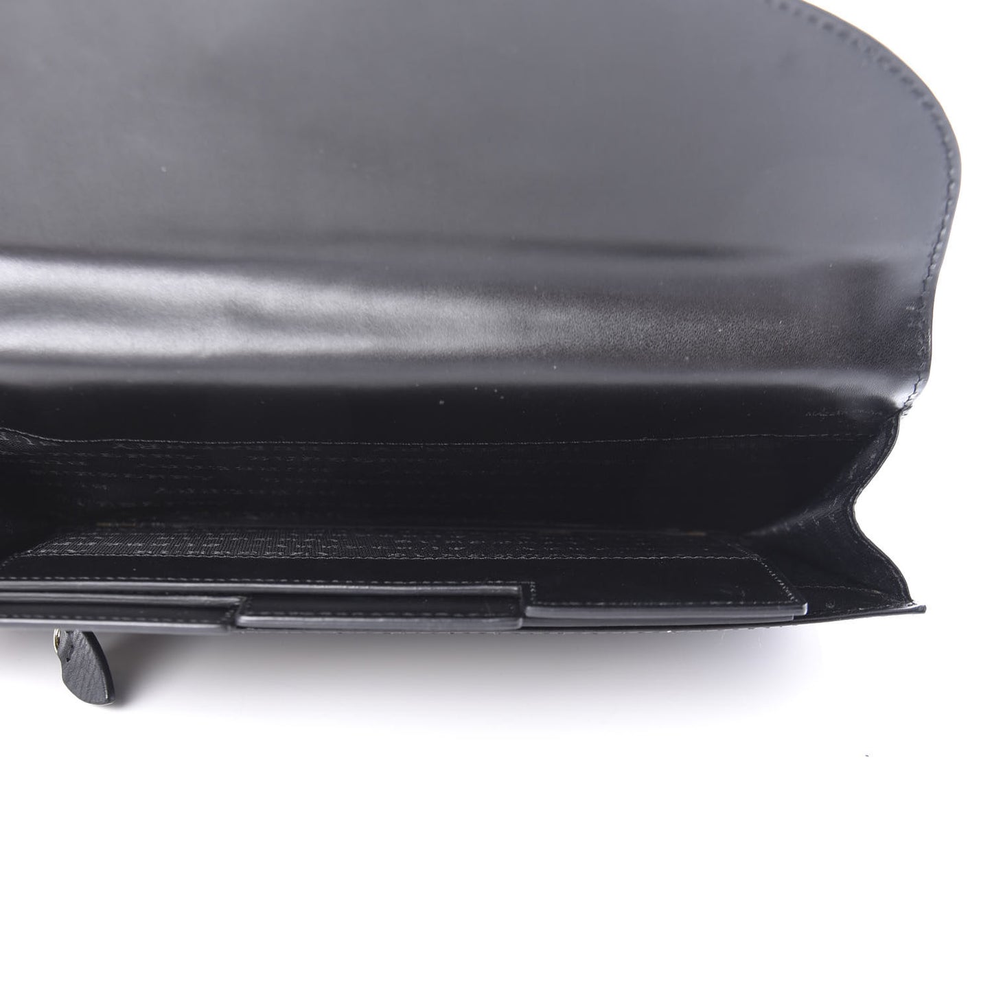 Grain Calfskin Continental Travel Wallet Black