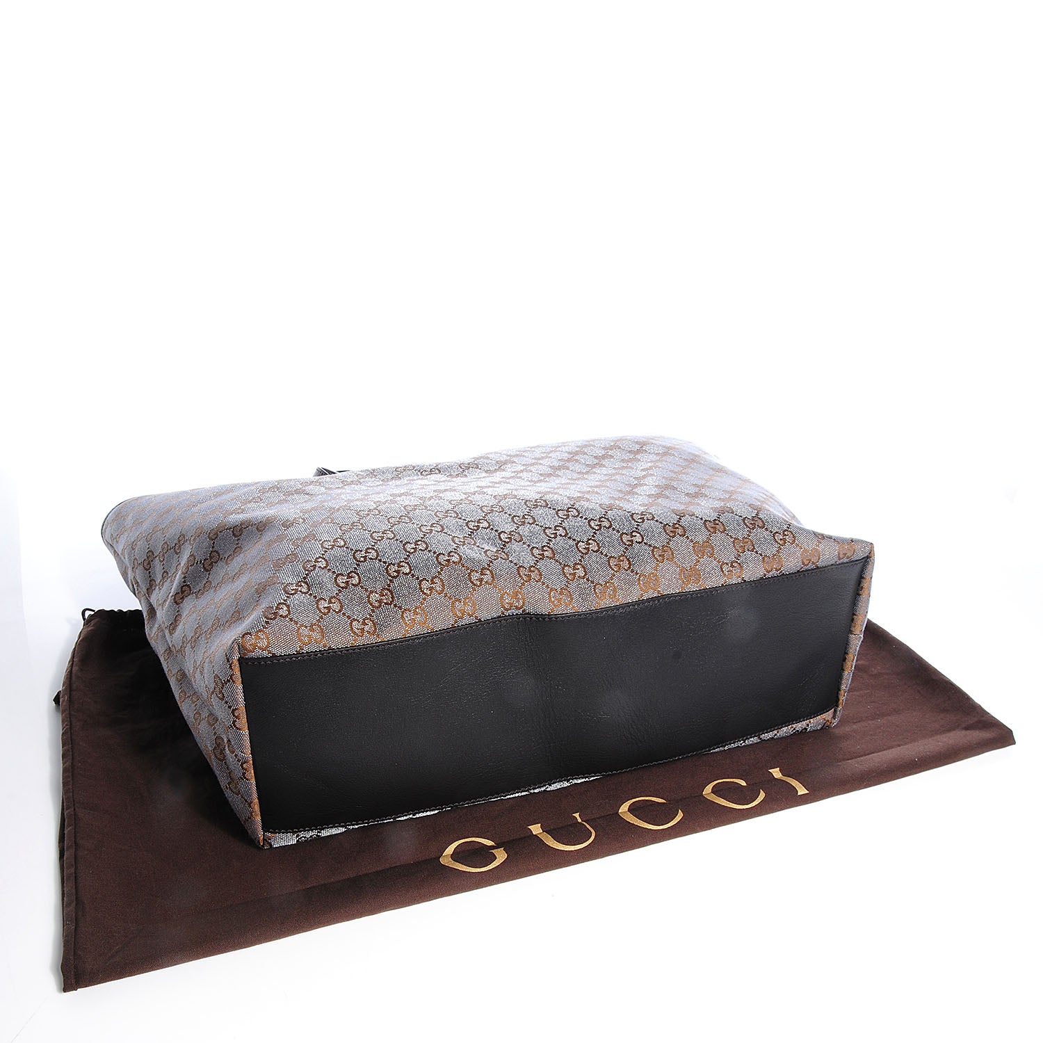 Gucci Metallic Monogram XL Shopper Tote Black 3 of 7