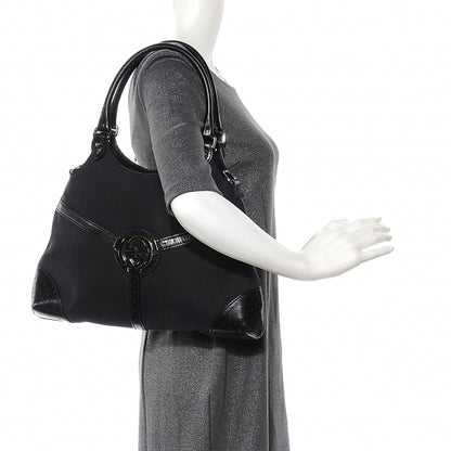 Gucci Canvas Reins Hobo Black 2 of 8