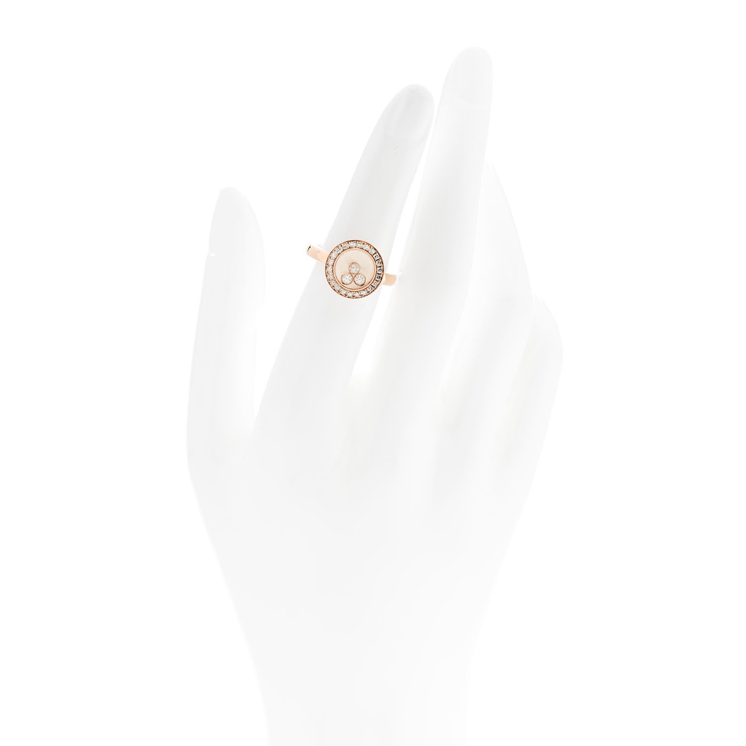 Chopard 18K Rose Gold Diamond Happy Diamonds Icons Ring 52 6 2 of 6