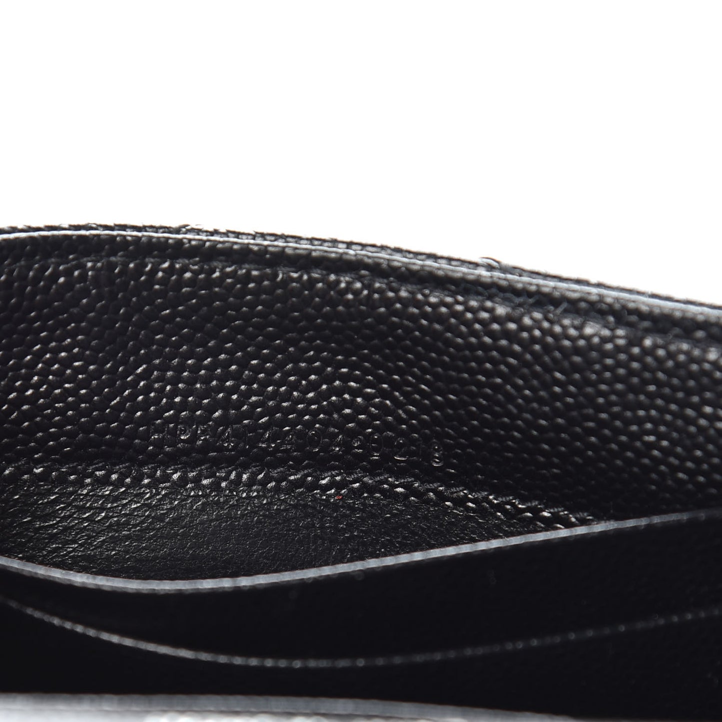 Grain De Poudre Matelasse Chevron Small Monogram Envelope Wallet Black