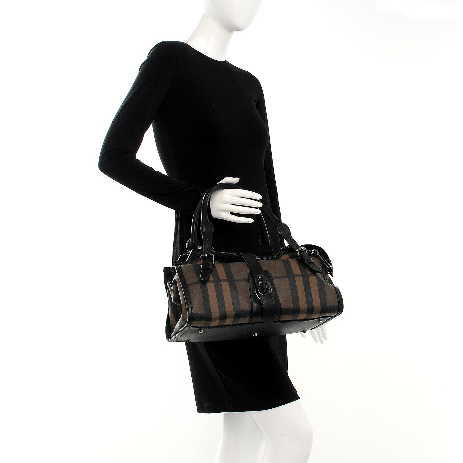 Burberry Smoked Check Small Chain Bag Black 2 of 12