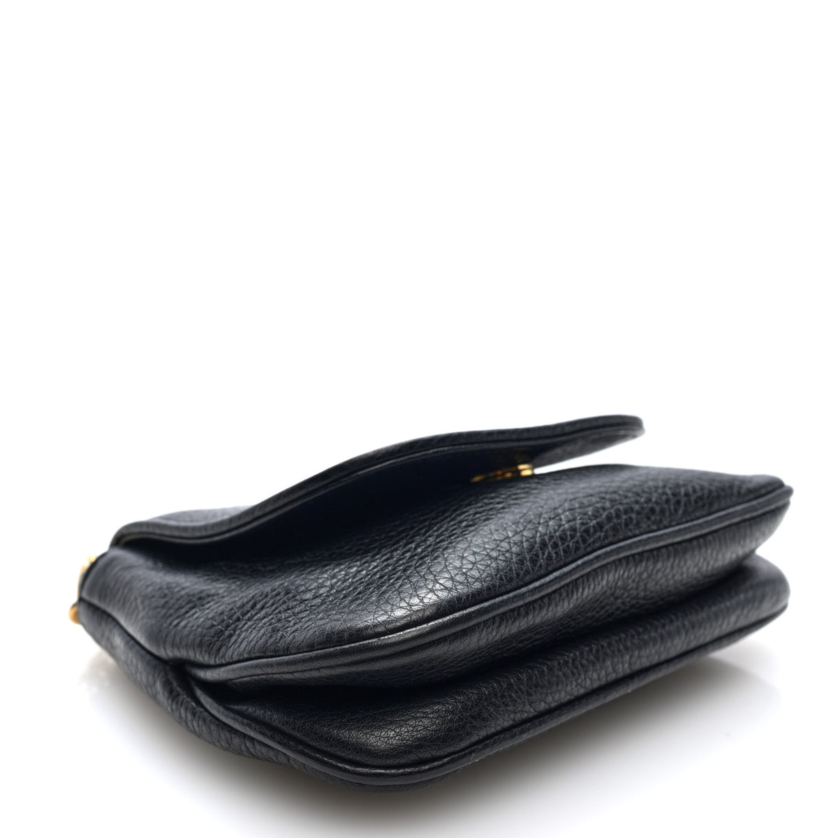 Pebbled Calfskin Small 1973 Chain Shoulder Bag Black
