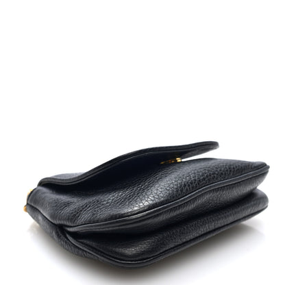 Gucci Pebbled Calfskin Small 1973 Chain Shoulder Bag Black 4 of 11