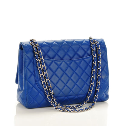 Chanel Lambskin Quilted Maxi Single Flap Blue 3 of 7