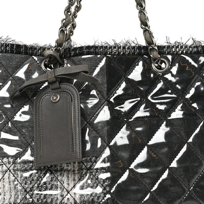 Chanel Vinyl Funny Tweed Patchwork Tote Grey 8 of 10