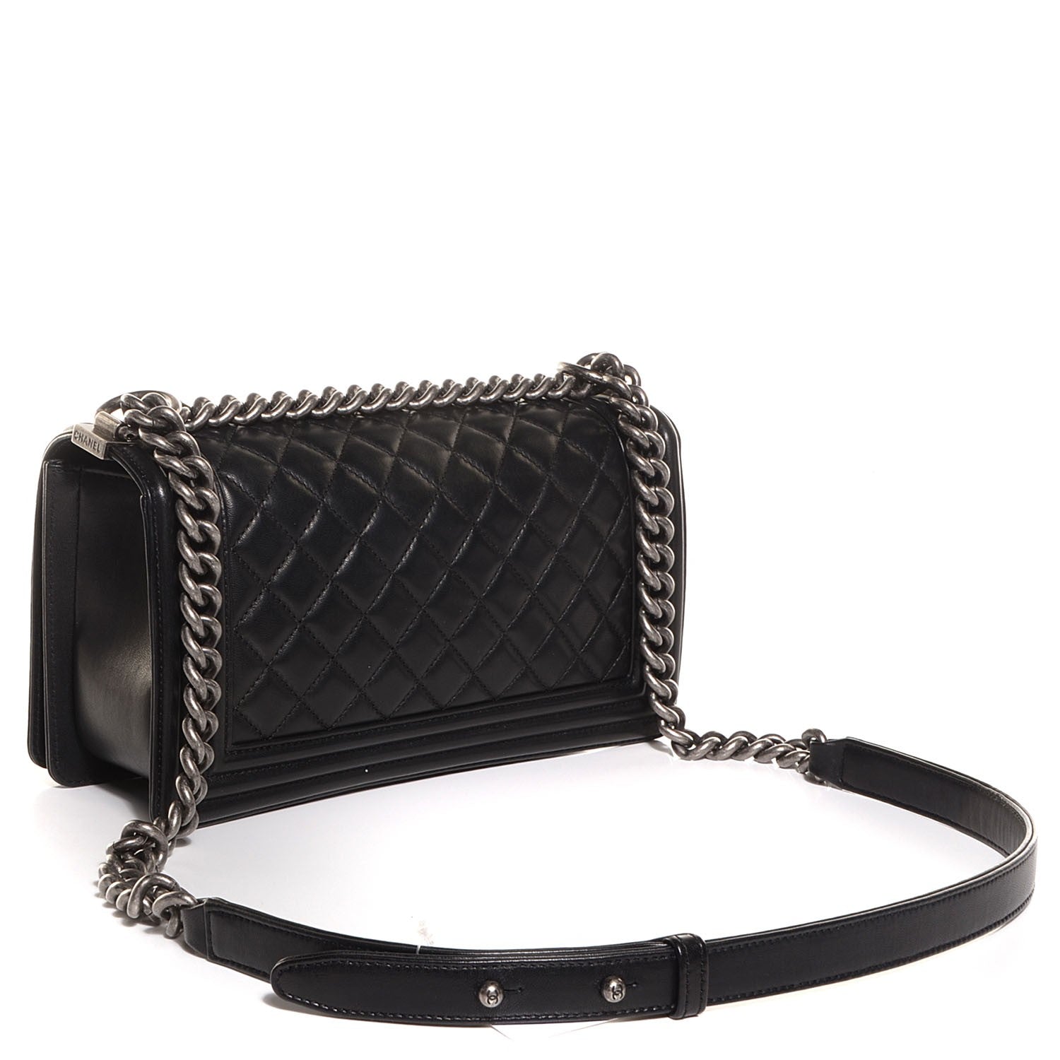 Chanel Lambskin Quilted Medium Boy Flap Black 3 of 9