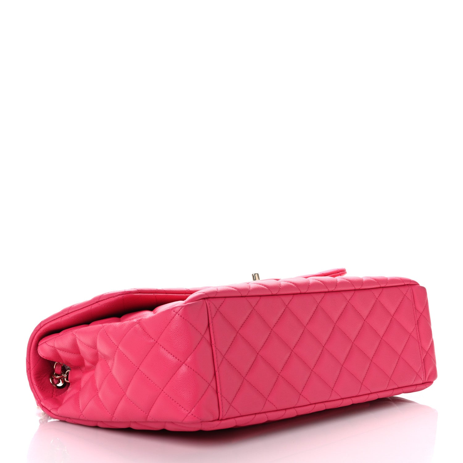 Chanel Caviar Quilted XXL Travel Flap Bag Dark Pink 4 of 12