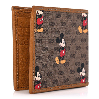 Gucci X DISNEY Mini Vintage GG Supreme Monogram Mickey Mouse Wallet Beige Vintage Sun Oil 3 of 10