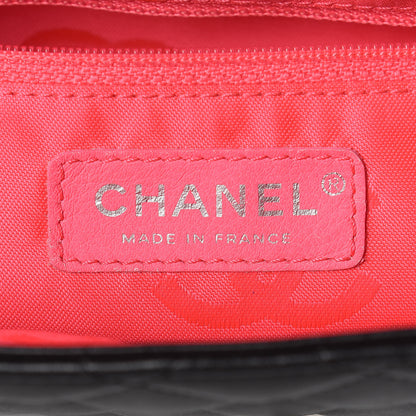 Chanel Calfskin Quilted Large Cambon Flap Black White 8 of 9