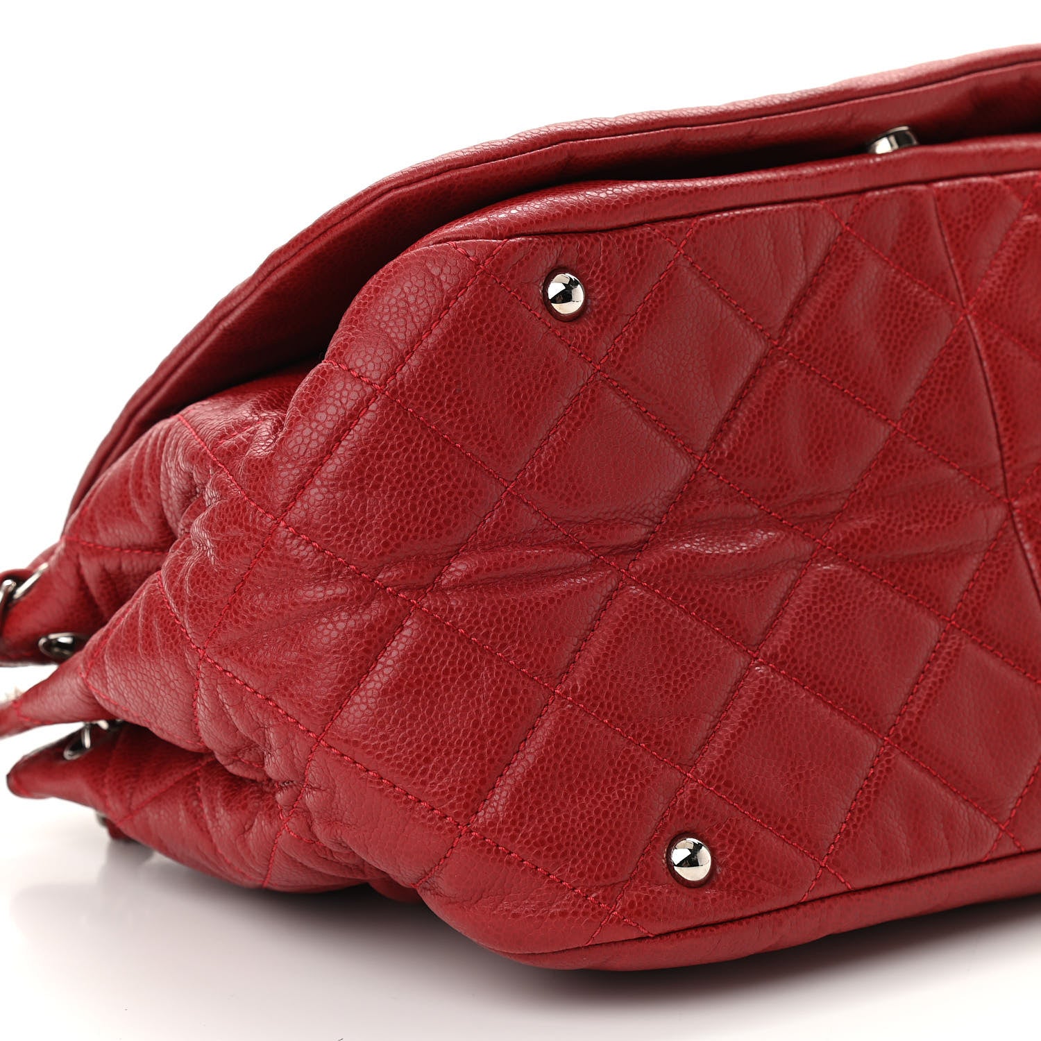 Chanel Caviar Timeless CC Accordion Flap Red 5 of 10