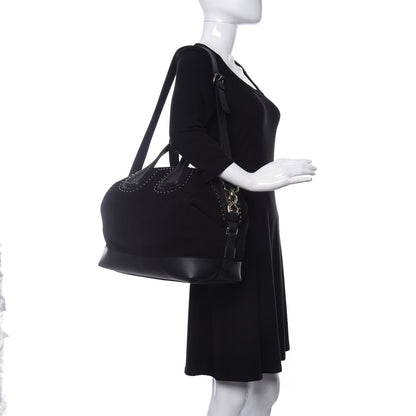 Givenchy Suede Calfskin Studded Medium Nightingale Black 2 of 10