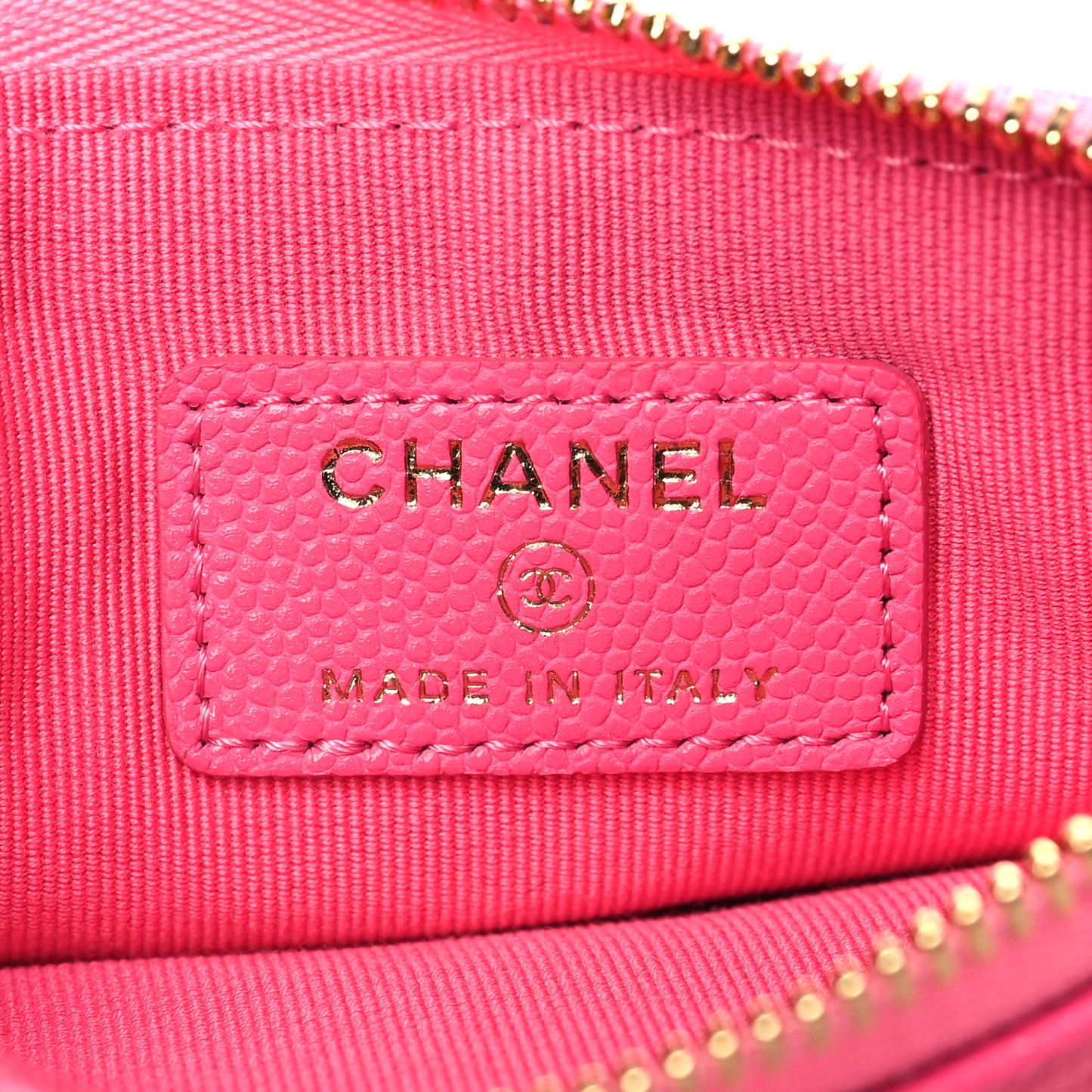 Caviar Quilted Small Cosmetic Case Pink