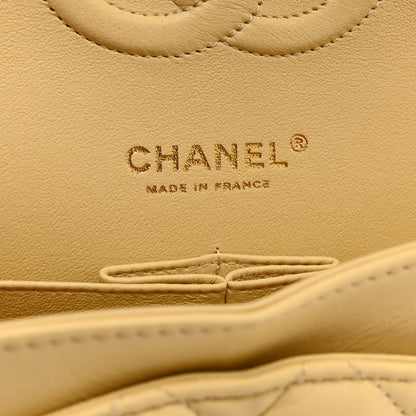 Chanel Lambskin Quilted Medium Double Flap Yellow 6 of 11