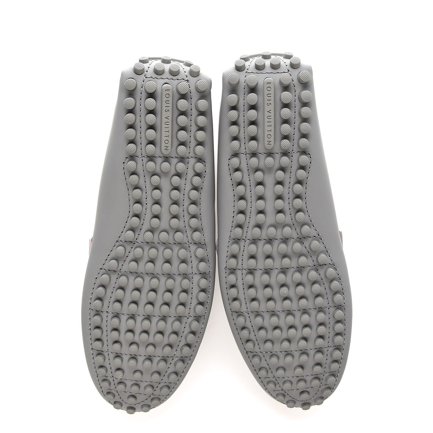 Louis Vuitton Rubber Mens Hockenheim Mocassins 6 Grey Pink 5 of 9