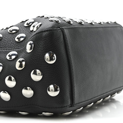 Khaite Pebbled Sport Calfskin Studded Elena Black 8 of 9