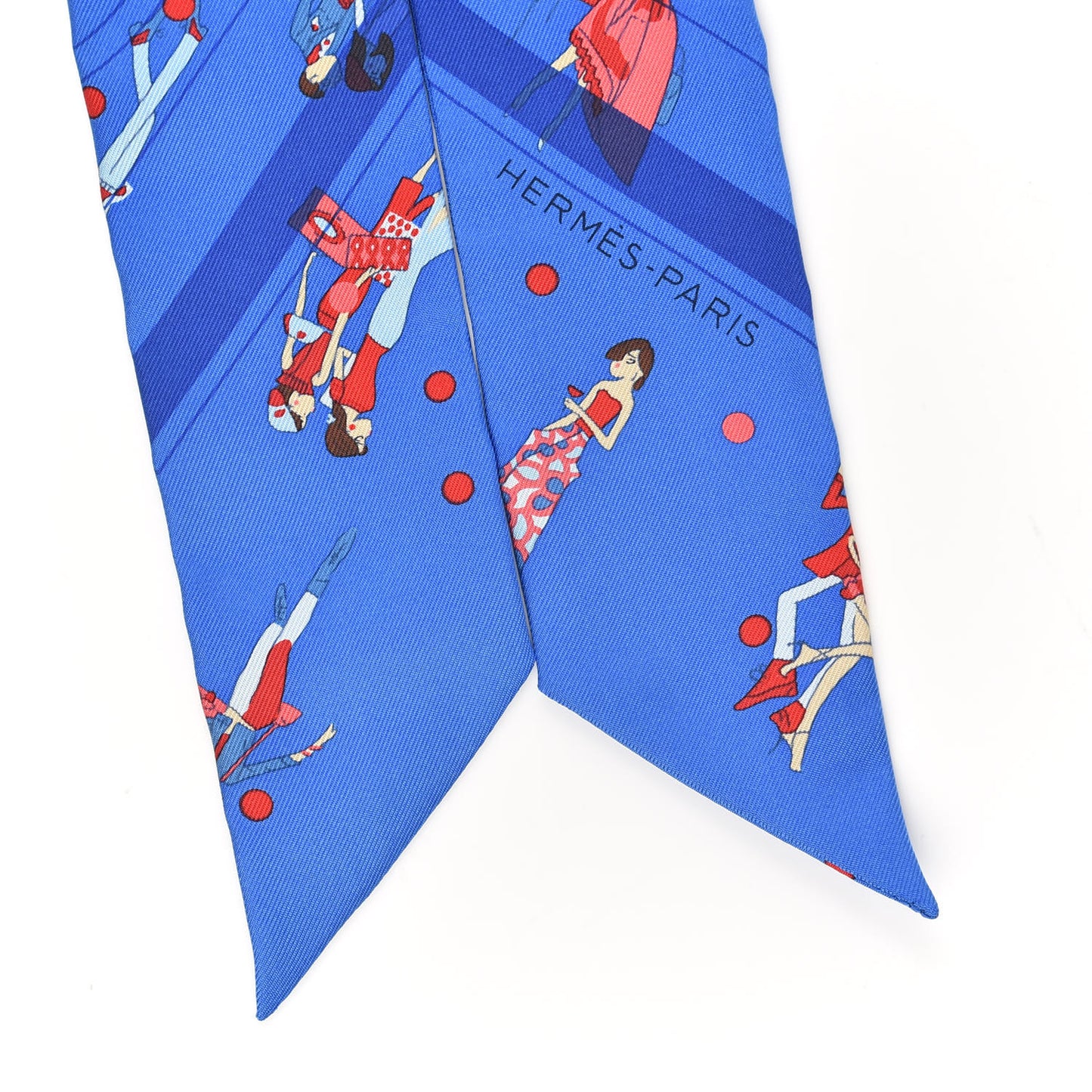 Silk Ex-Libris Les Parisiennes Twilly Bleu Royal Rouge Ciel