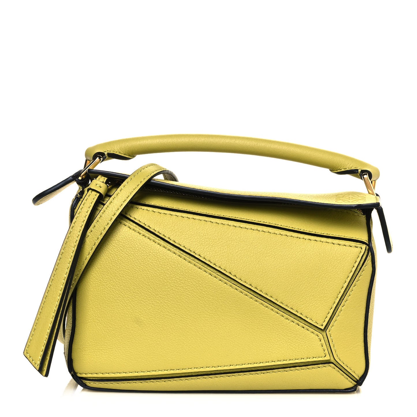 Calfskin Mini Puzzle Bag Yellow