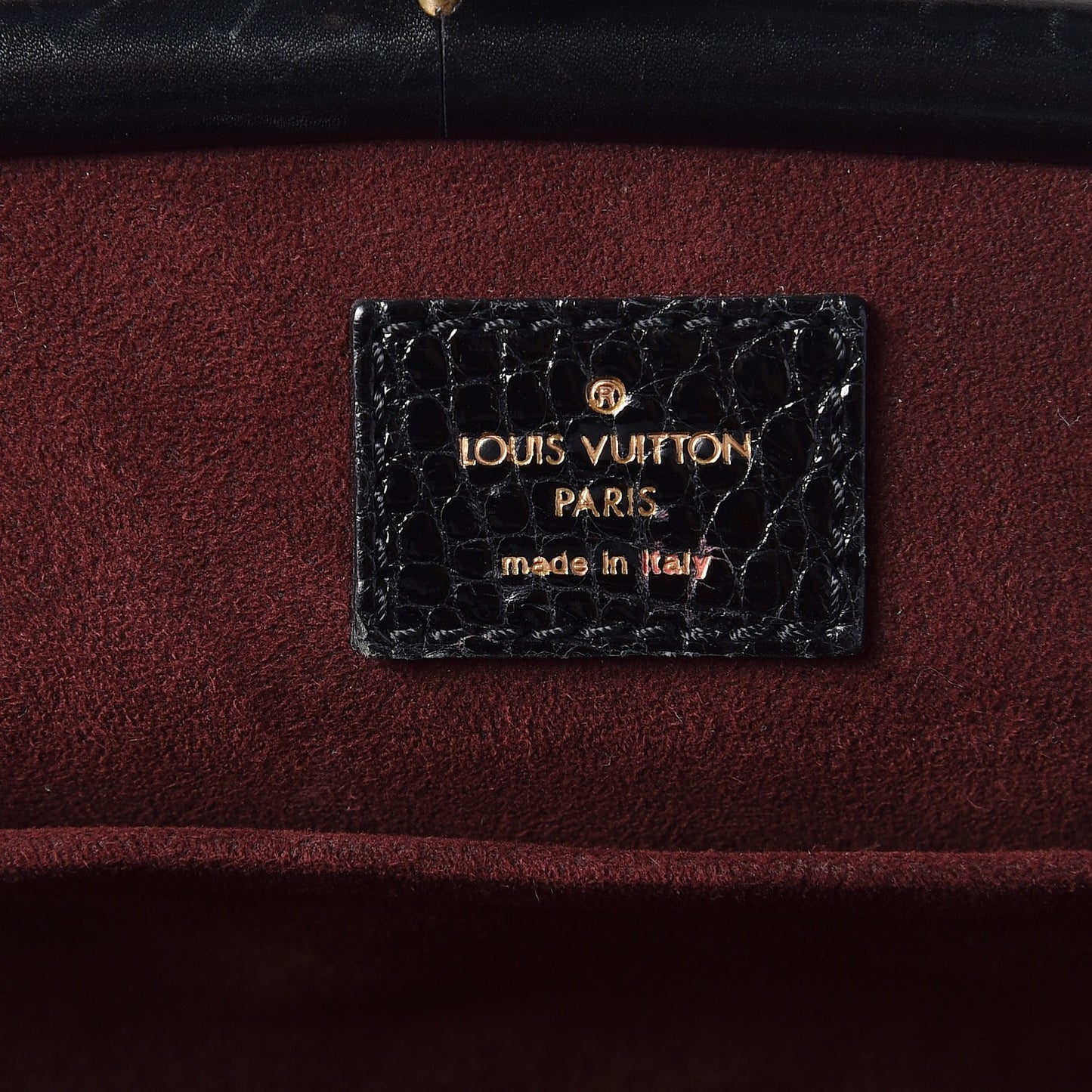 Alligator Vienna Sac Fermoir MM Black