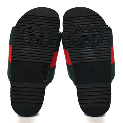 Gucci Nylon Web Womens Slide Sandals 37 Black Green Red 5 of 8