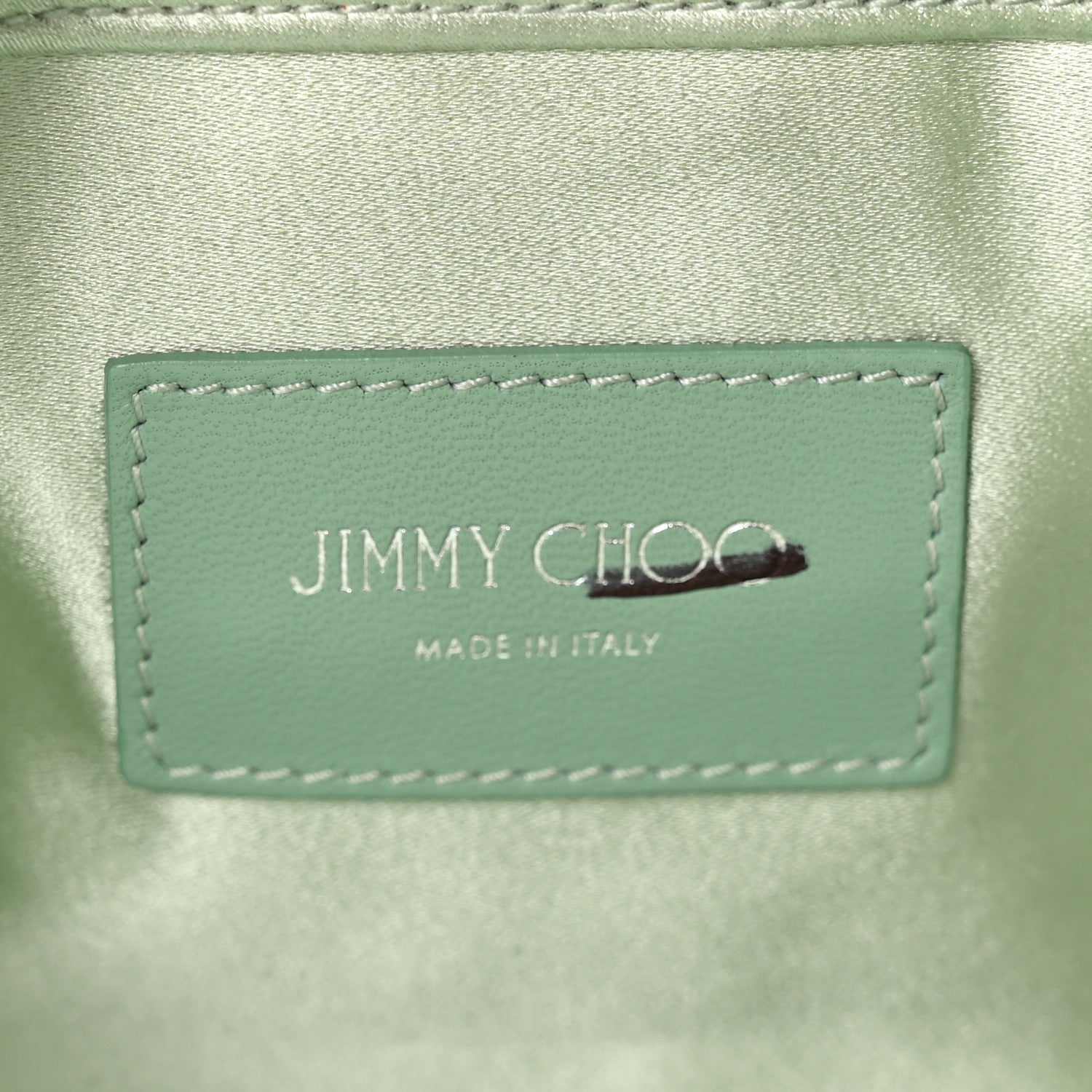 Jimmy Choo Satin Crystal Titania Clutch Green 6 of 10