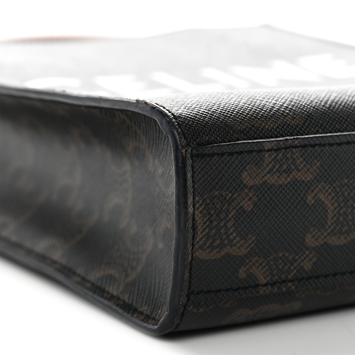 Triomphe Canvas Calfskin Mini Vertical Cabas Tan