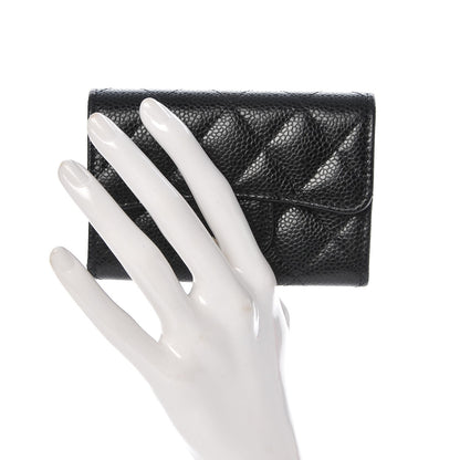 Chanel Caviar Quilted Flap Card Holder Black 2 of 7