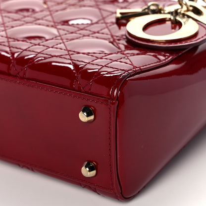 Christian Dior Patent Cannage Mini Lady Dior Red 11 of 15