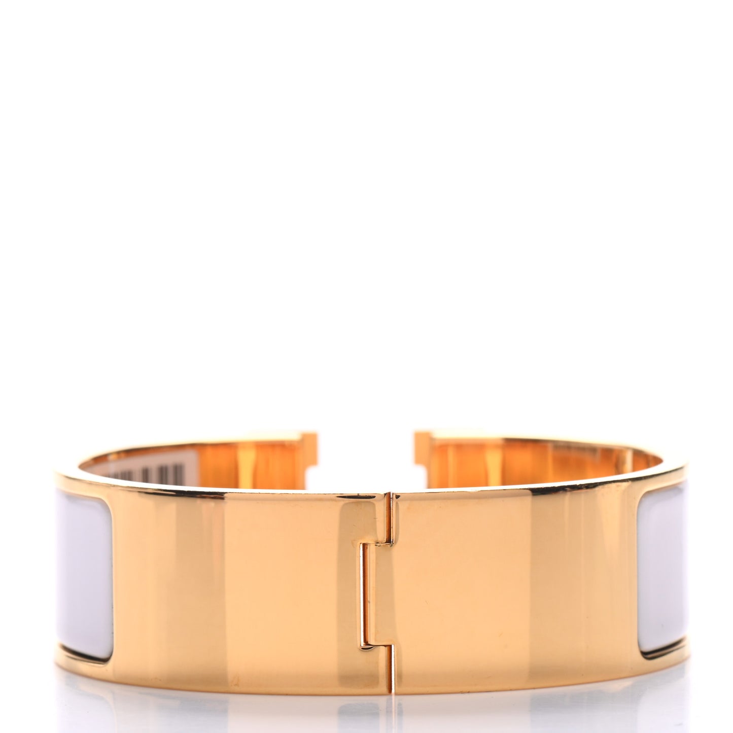 Enamel Wide Clic Clac H Bracelet GM White