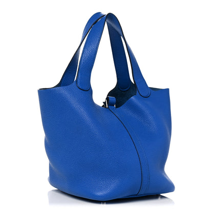 Hermes Taurillon Maurice Picotin Lock 22 MM Bleu Zellige 2 of 11