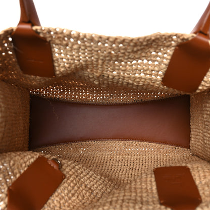 Christian Louboutin Raffia Calfskin Small By My Side Tote Natural Cuoio 6 of 11