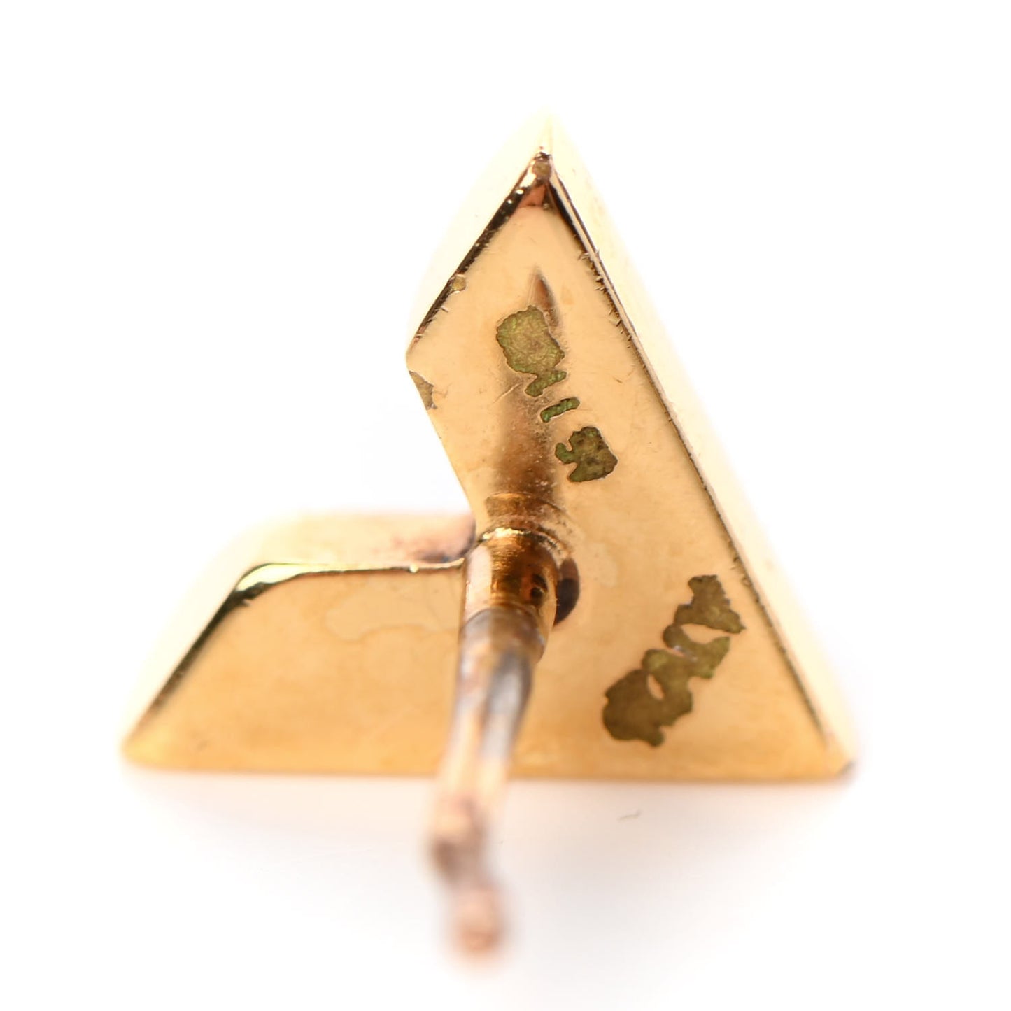 Brass Essential V Stud Earrings Gold